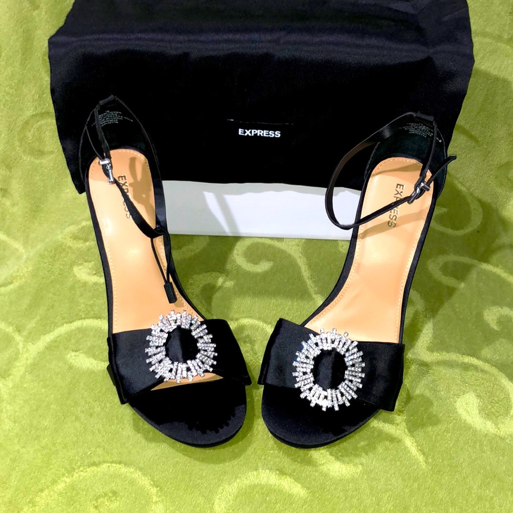 Express Bow Satin Heels - Picture 1 of 2